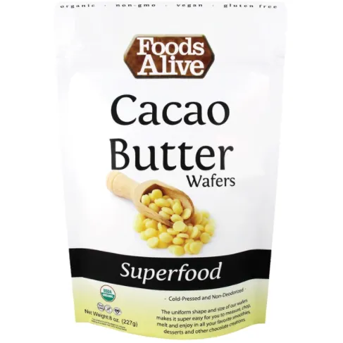 Organic Cacao Butter Wafers 8 oz by Foods Alive