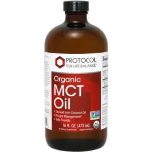 Organic MCT Oil 16 fl oz by Protocol For Life Balance