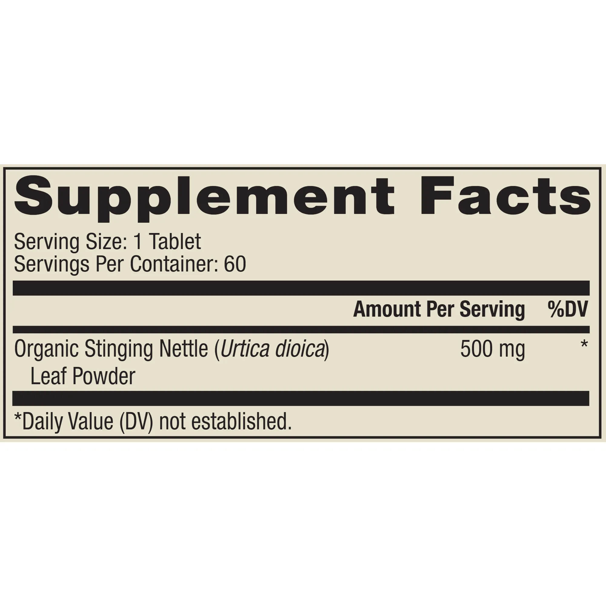 Organic Stinging Nettle 60 tabs by Dr. Mercola