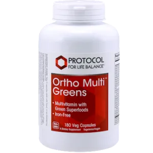 Ortho Multi Greens Iron-Free 180 vcaps by Protocol For Life Balance