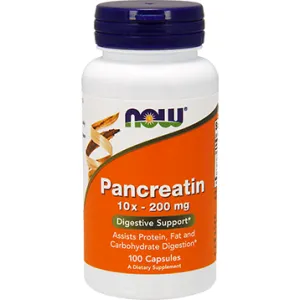 Pancreatin 10X - 200 mg 100 caps by NOW