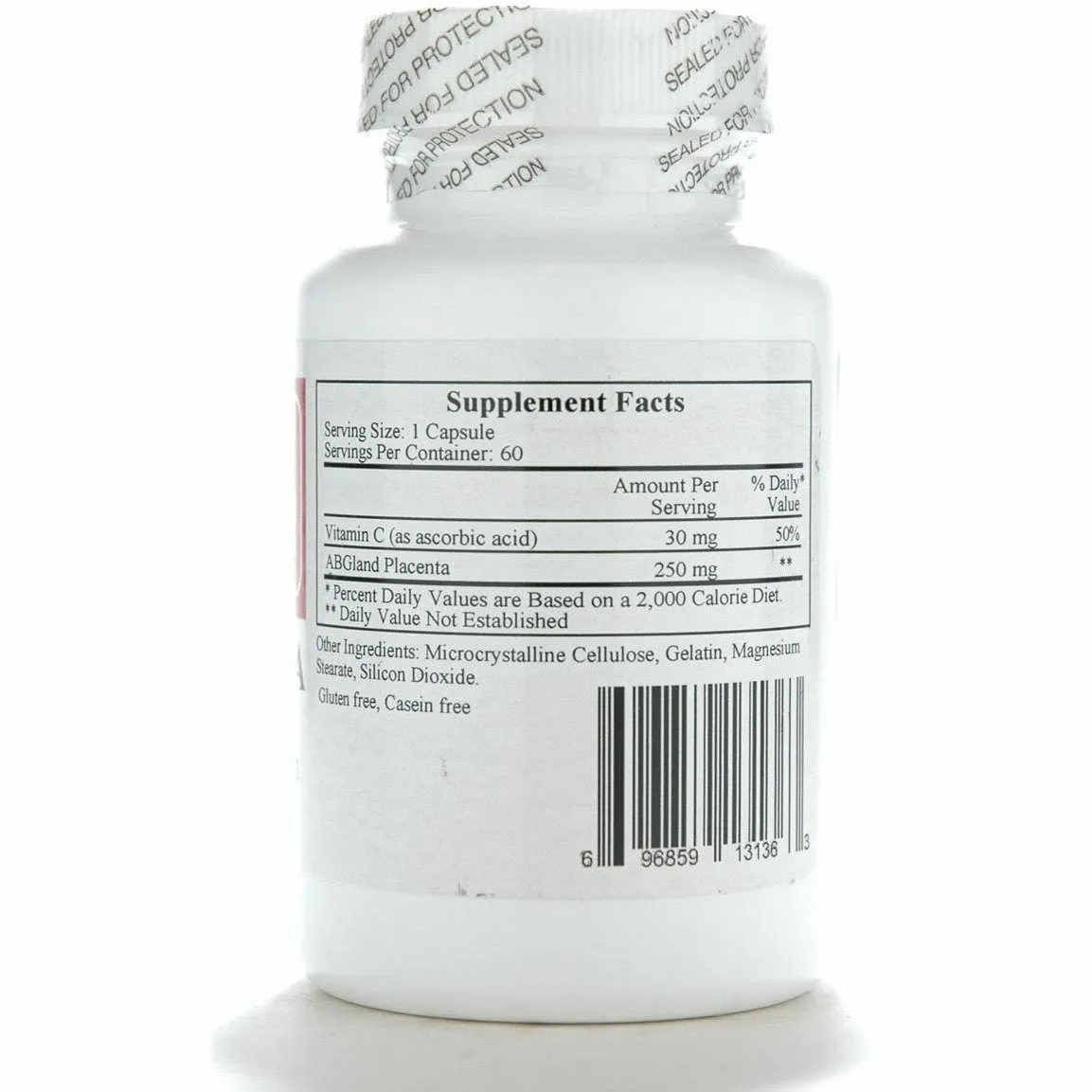 Placenta 60 caps 250 mg by Ecological Formulas