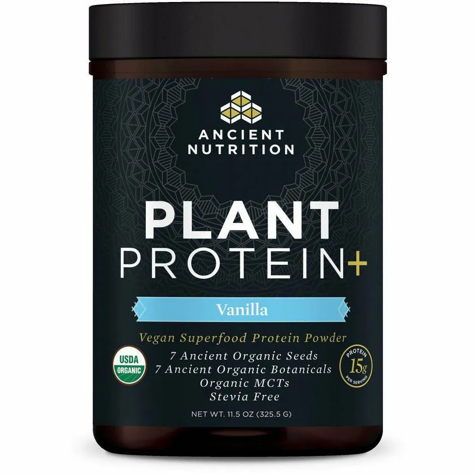 Plant Protein  Vanilla 12 servings By Ancient Nutrition