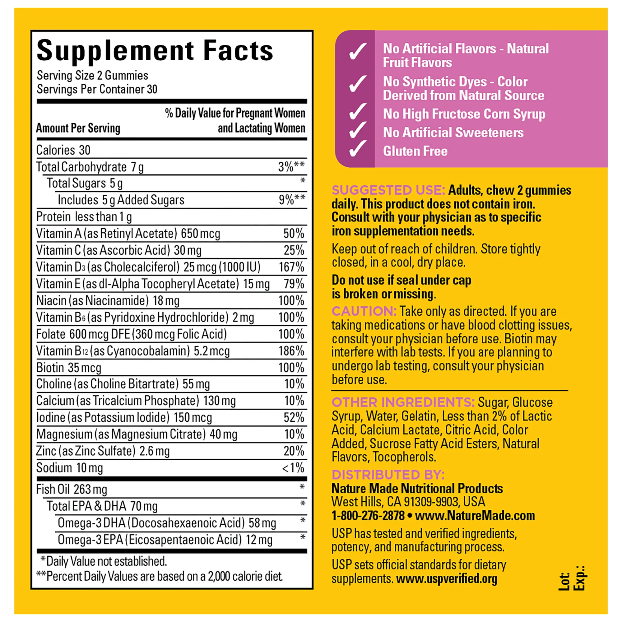Prenatal Folic Acid   DHA   Choline Gummies