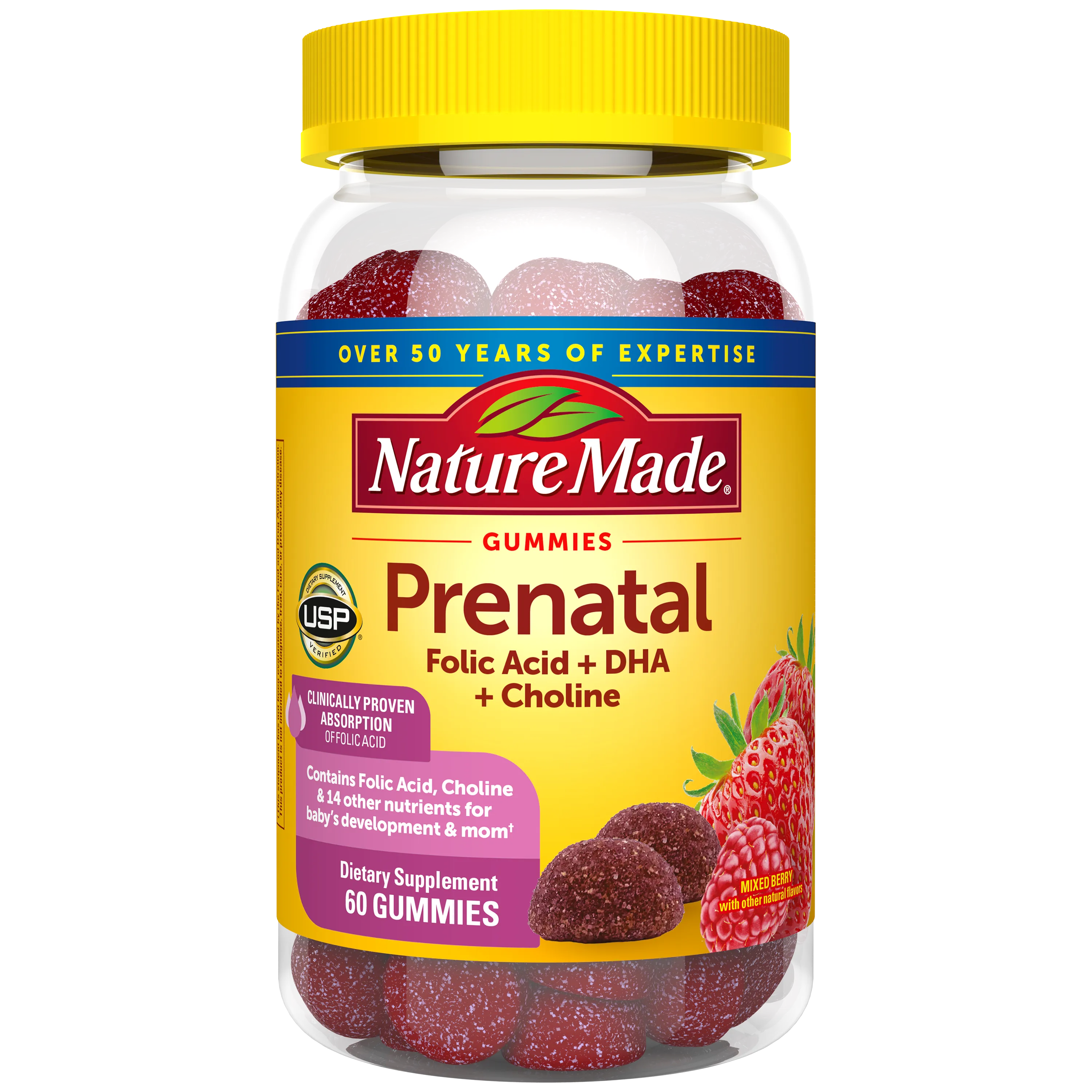 Prenatal Folic Acid   DHA   Choline Gummies