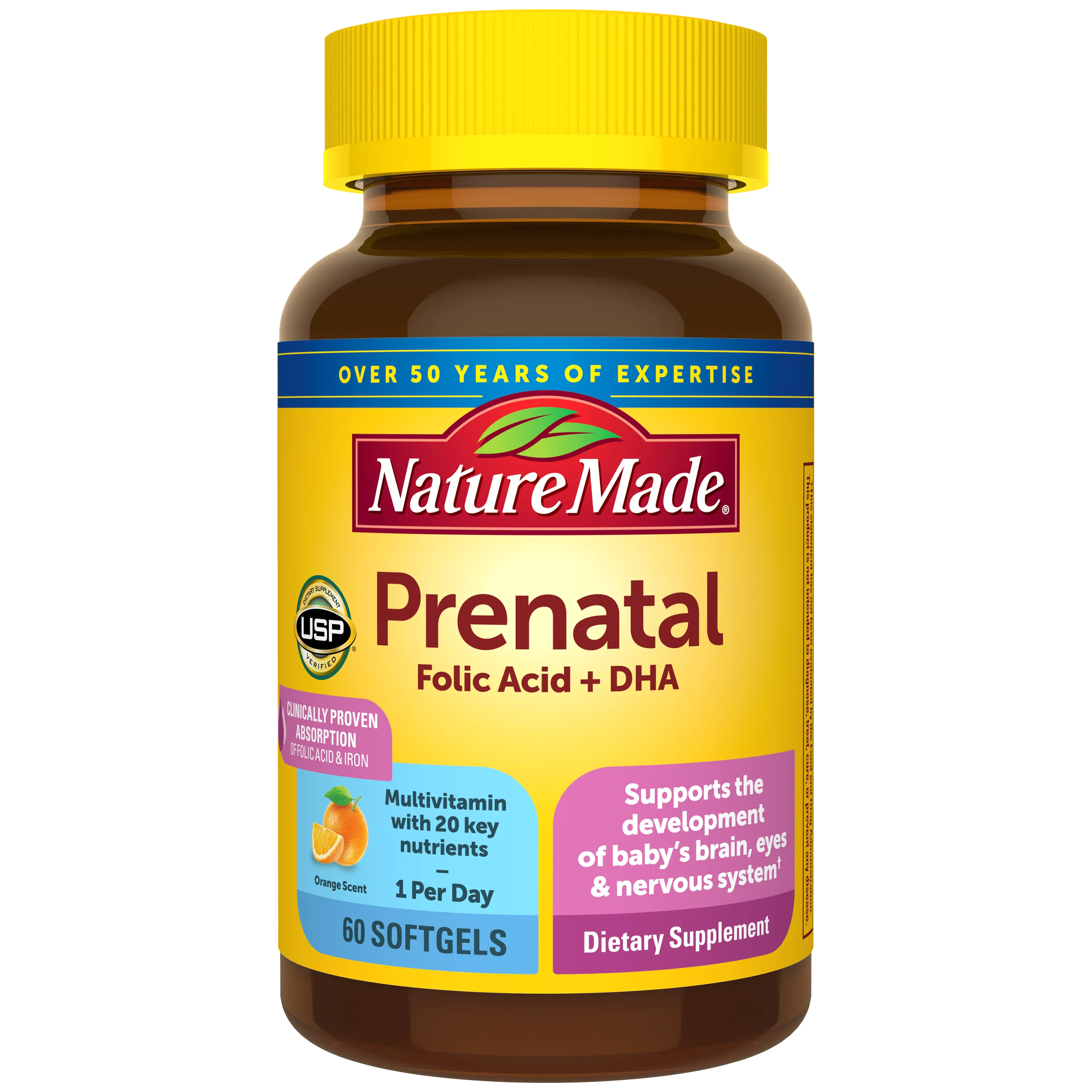 Prenatal Multivitamin Folic Acid   DHA Softgels