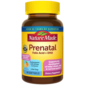 Prenatal Multivitamin Folic Acid   DHA Softgels