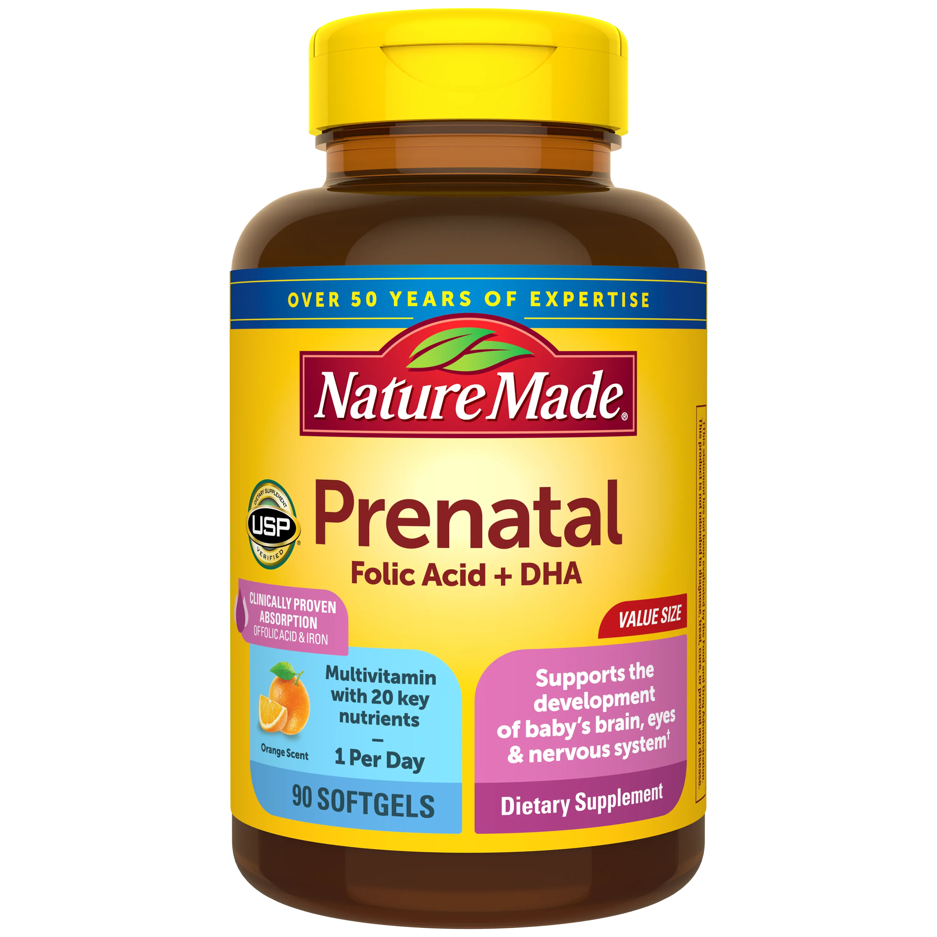 Prenatal Multivitamin Folic Acid   DHA Softgels