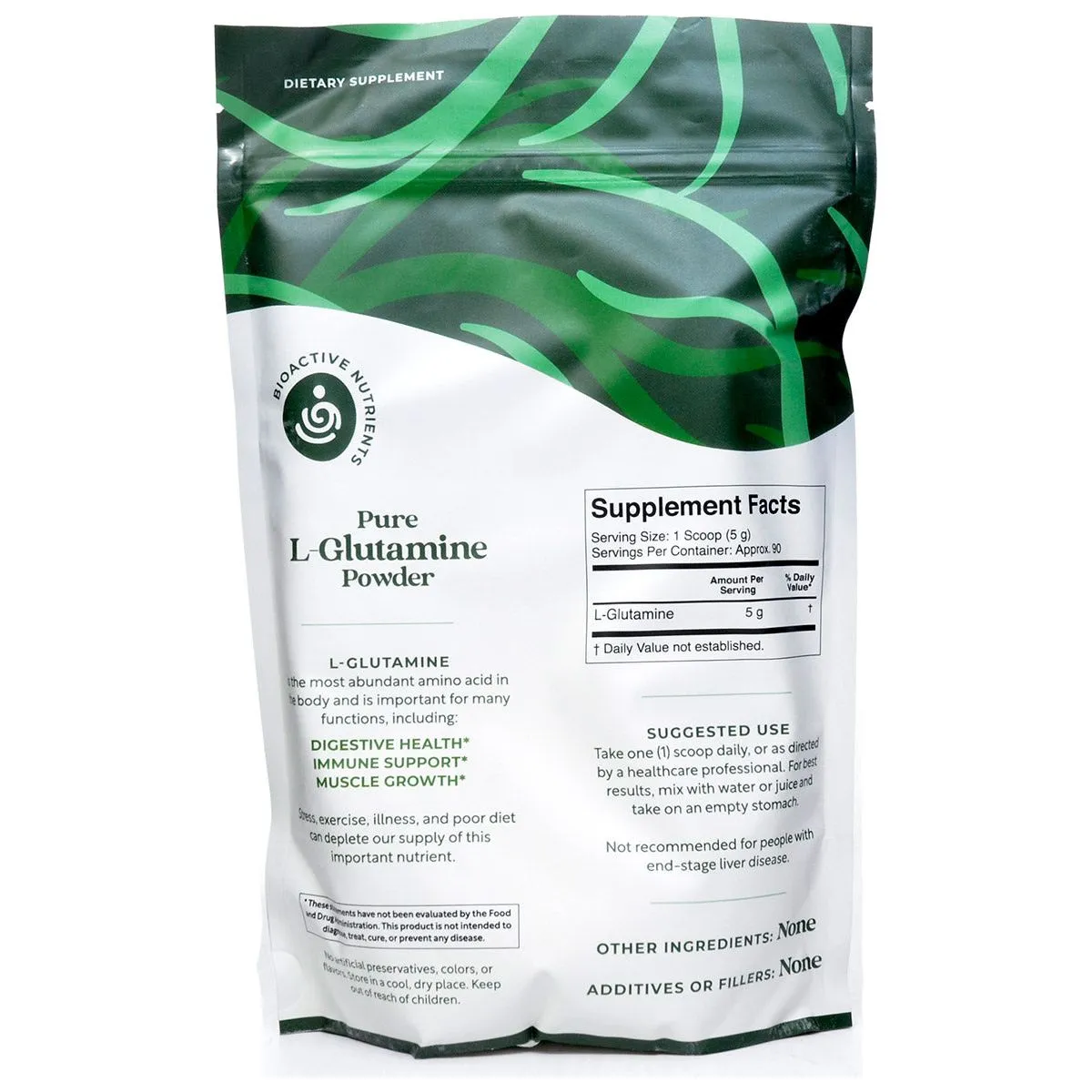 Pure L-Glutamine Powder 454 g by BioActive Nutrients