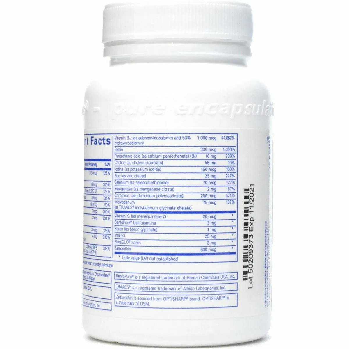 PureGenomics Multivitamin 60 caps by Pure Encapsulations
