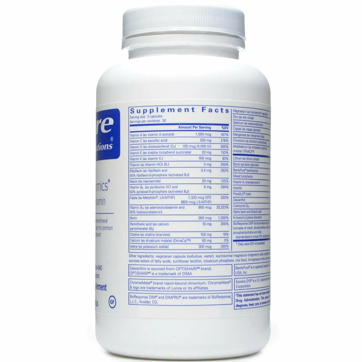 PureGenomics UltraMultivitamin 90 caps by Pure Encapsulations