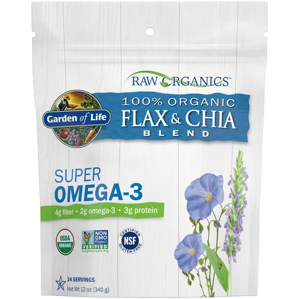 Raw Organic Flax Meal   Chia Seeds 12 oz by Garden Of Life