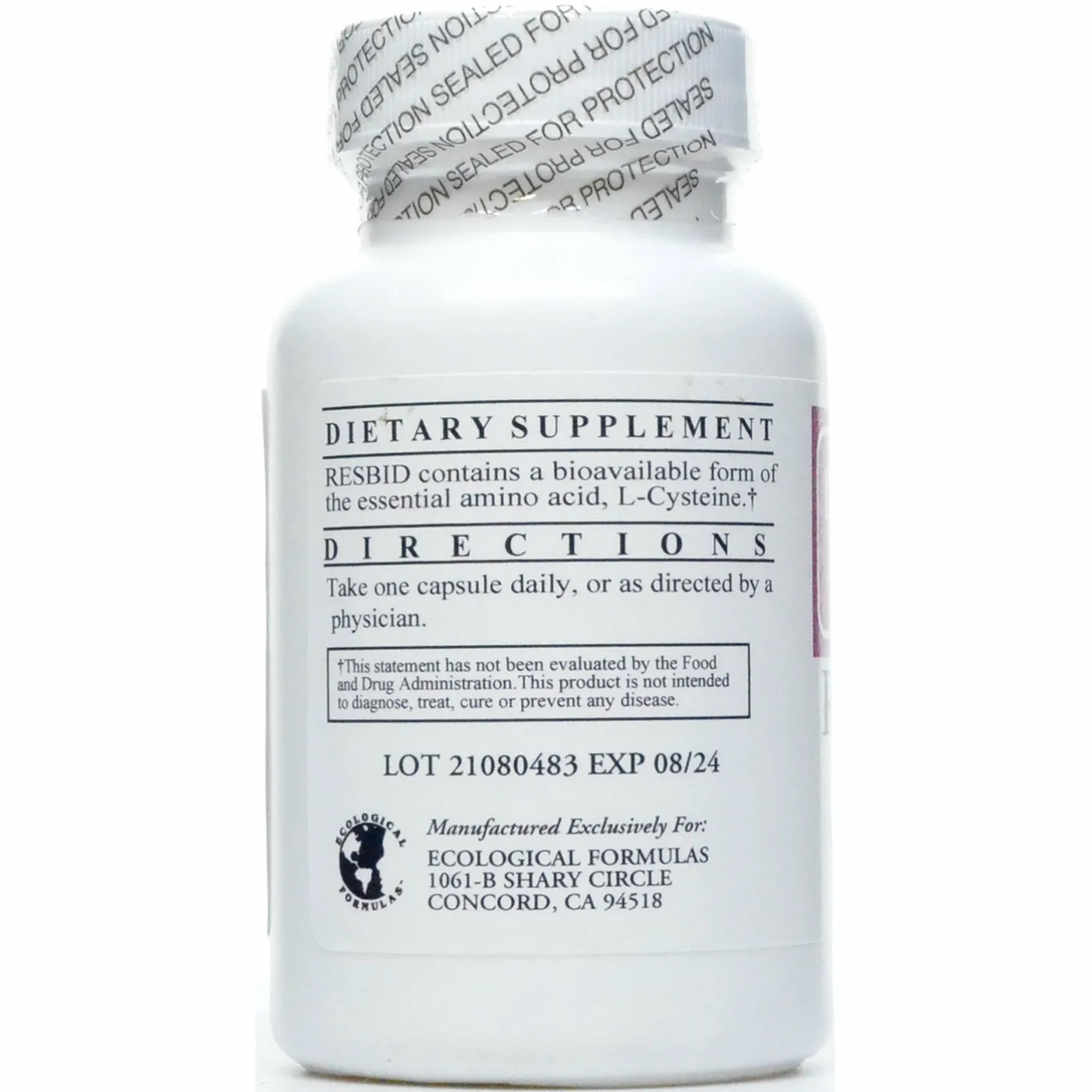 RESBID N-Acetyl-L-Cysteine 60 caps by Ecological Formulas