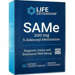 SAMe (S-Adenosyl-Methionine) 200mg 30 tabs by Life Extension