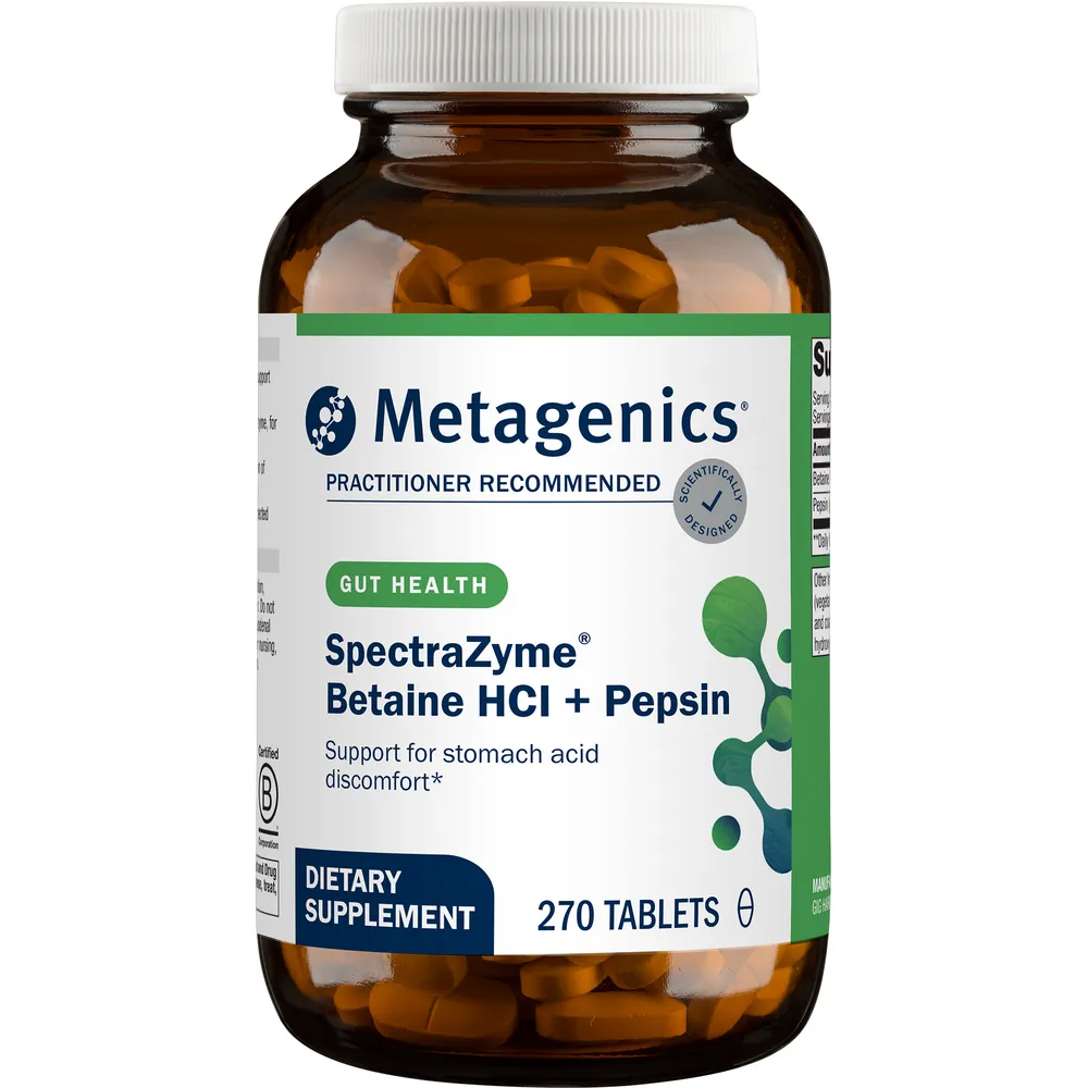 SpectraZyme Betaine HCI   Pepsin by Metagenics