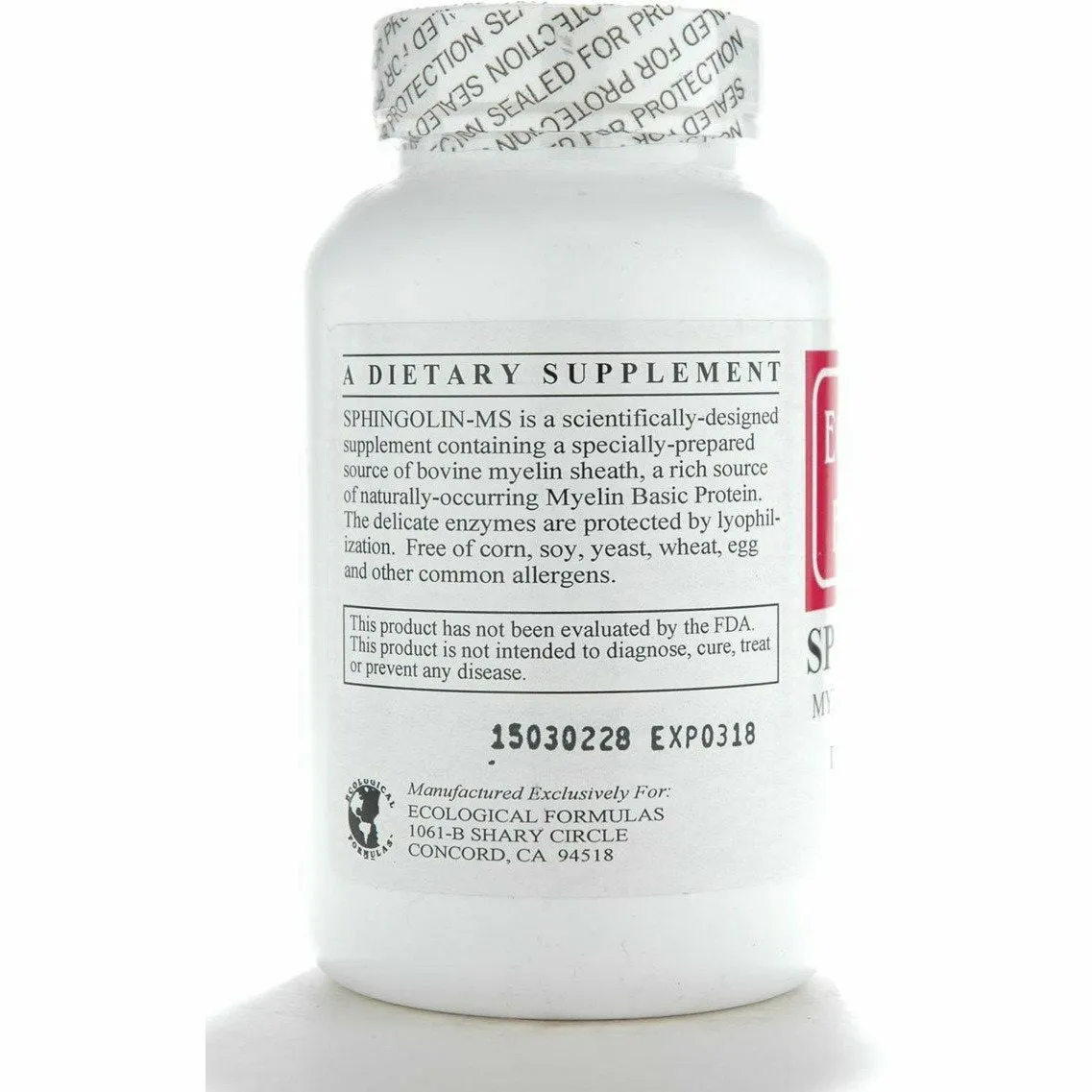 Sphingolin 200 mg 240 caps by Ecological Formulas