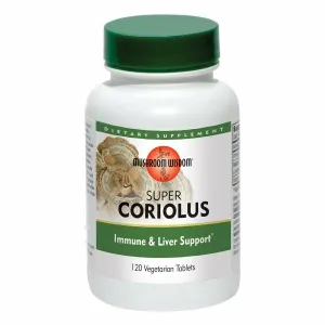 Super Coriolus 120 vegtabs by Mushroom Wisdom. Inc.