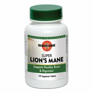 Super Lion's Mane 120 vegtabs by Mushroom Wisdom. Inc.