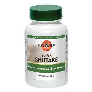 Super Shiitake 120 vegtabs by Mushroom Wisdom. Inc.