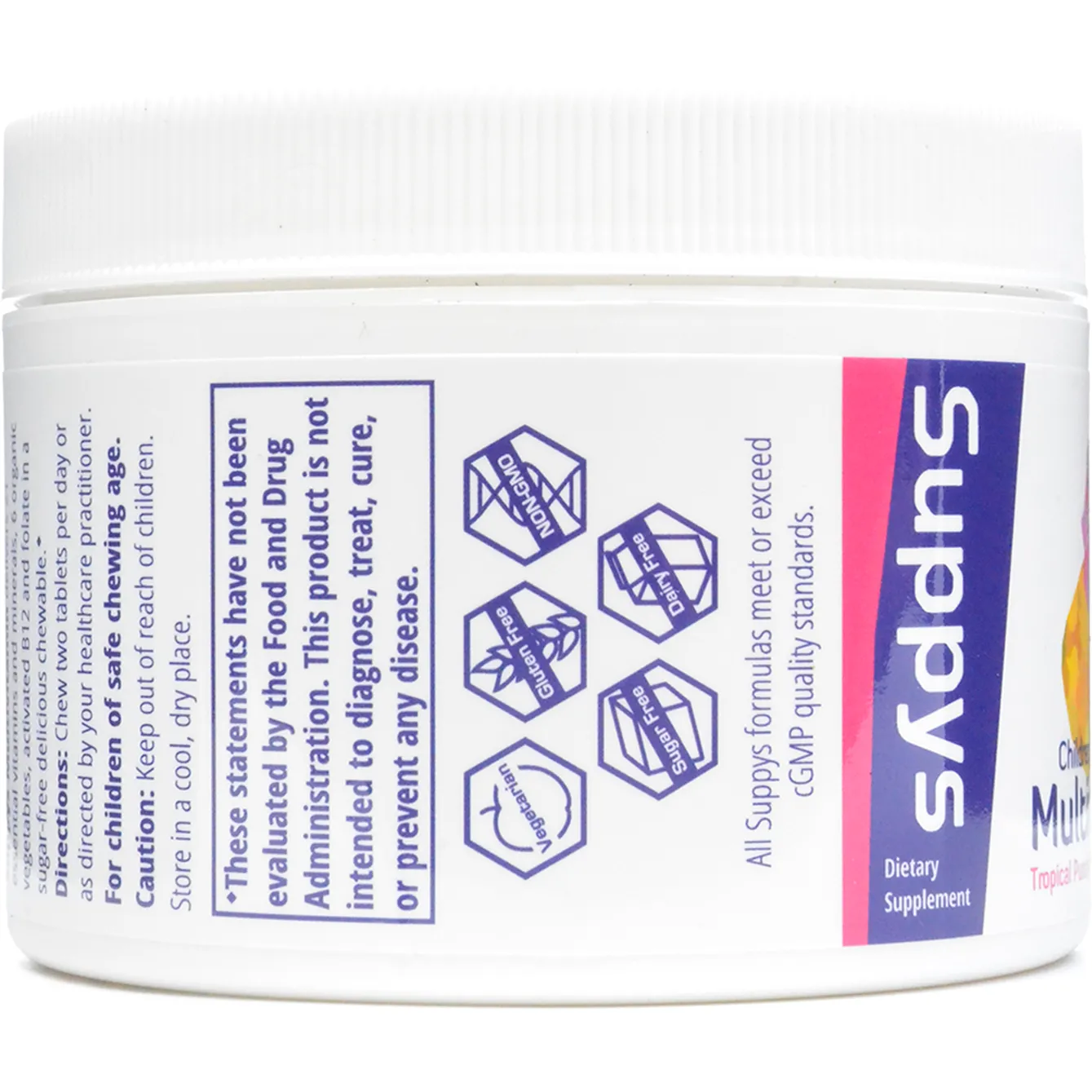 Suppys Children's Chewable Tropical Punch 60 Tabs by TonicSea