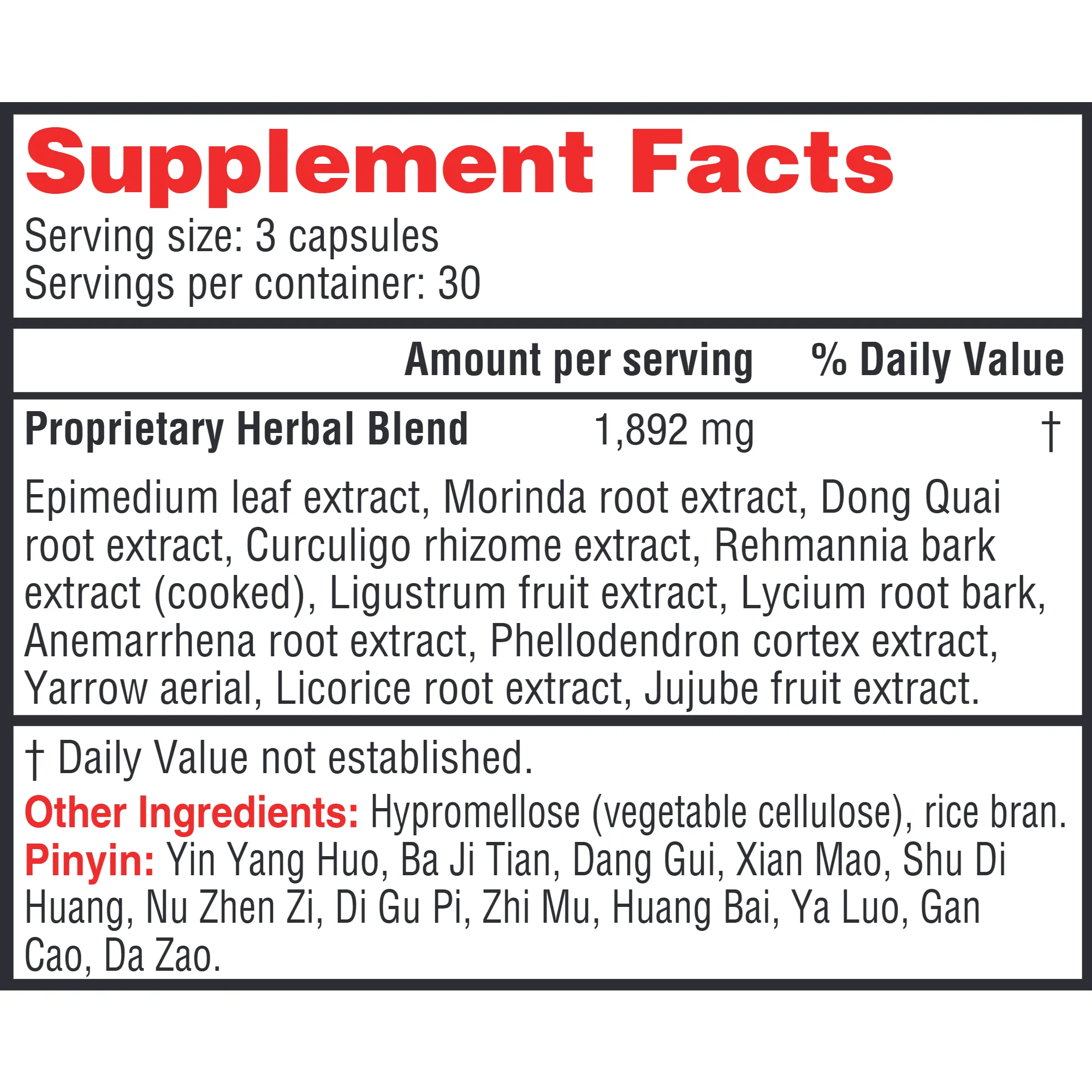 Three Immortals 90 caps by Health Concerns