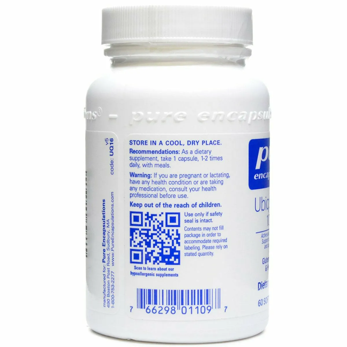 Ubiquinol-QH 100 mg 60 gels by Pure Encapsulations