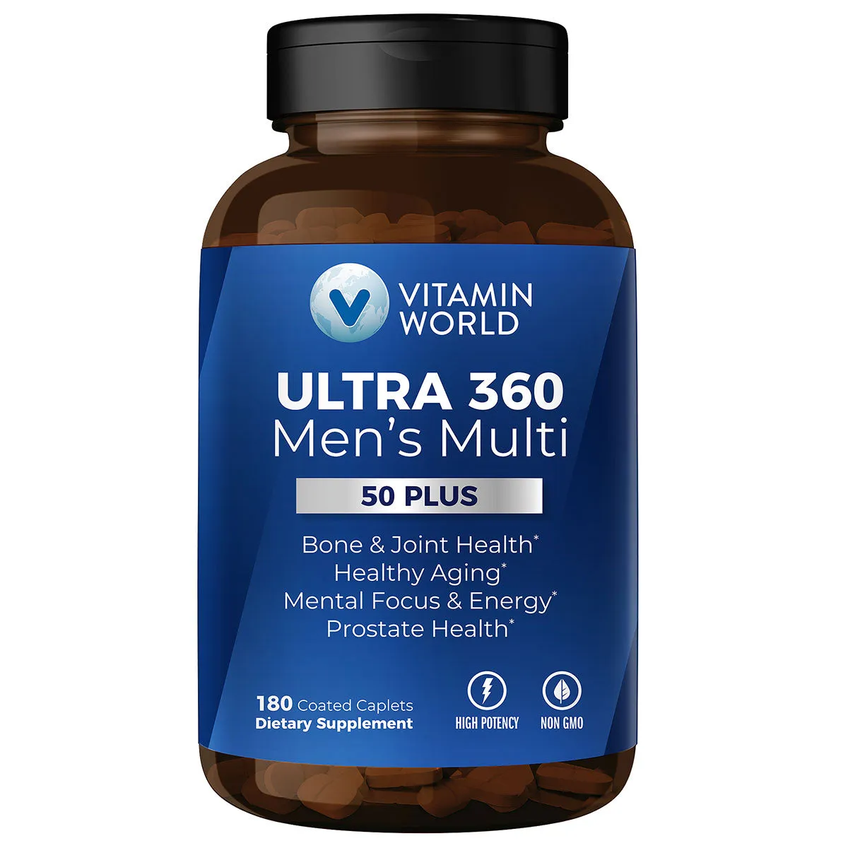 ULTRA 360 Men's 50 Plus Multivitamin 180 caplets by Vitamin World