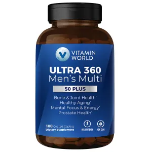 ULTRA 360 Men's 50 Plus Multivitamin 180 caplets by Vitamin World
