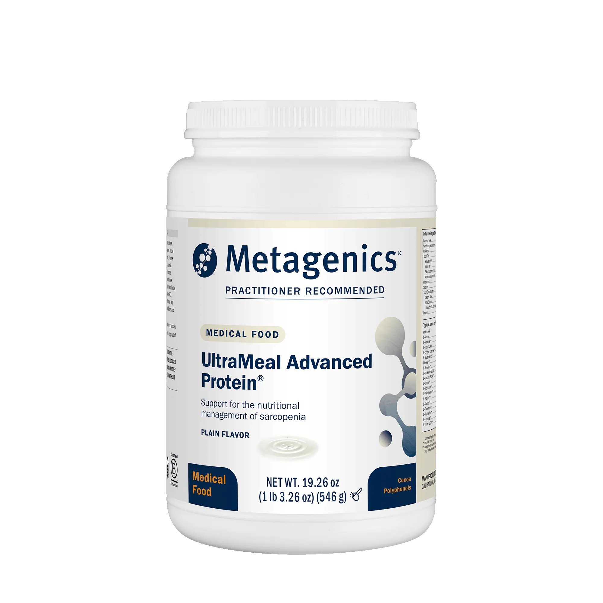 UltraMeal Advanced Protein Plain 14 Servings by Metagenics