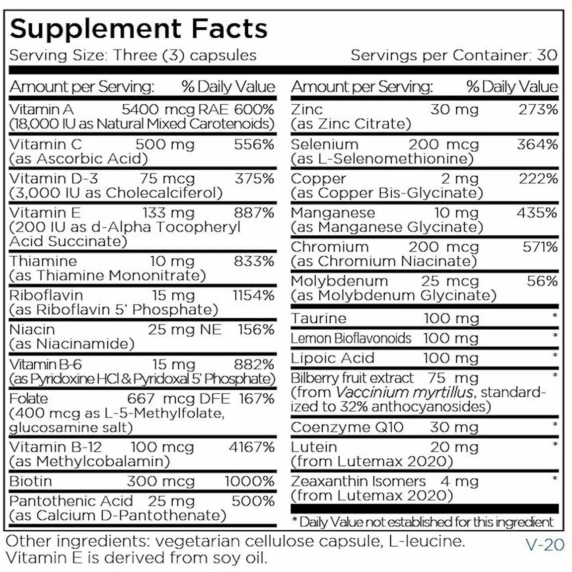 Vital Eyes Complete 90 caps by Metabolic Maintenance