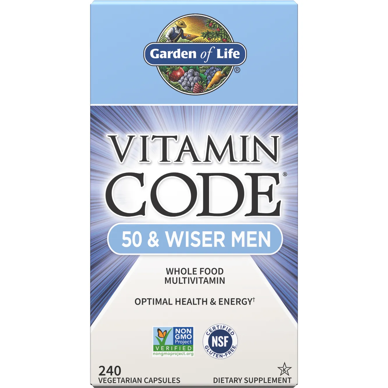 Vitamin 50 & Wiser Mens Multi 240 caps by Garden Of Life