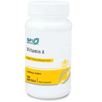 Vitamin A 25000 IU 100 gels By Klaire Labs/SFI Health