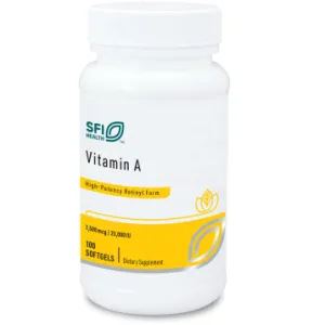 Vitamin A 25000 IU 100 gels By Klaire Labs/SFI Health