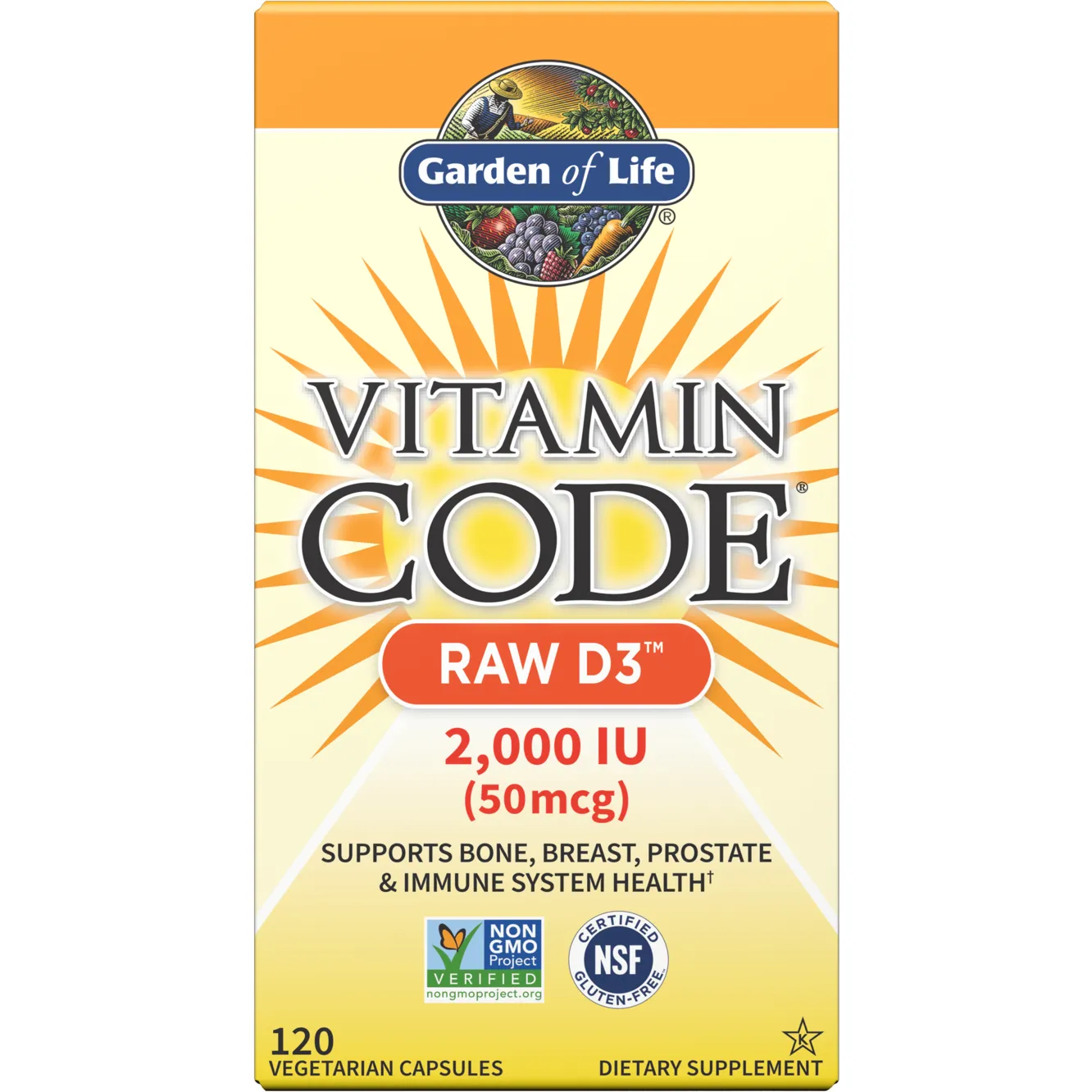 Vitamin Code RAW D3 120 caps by Garden Of Life