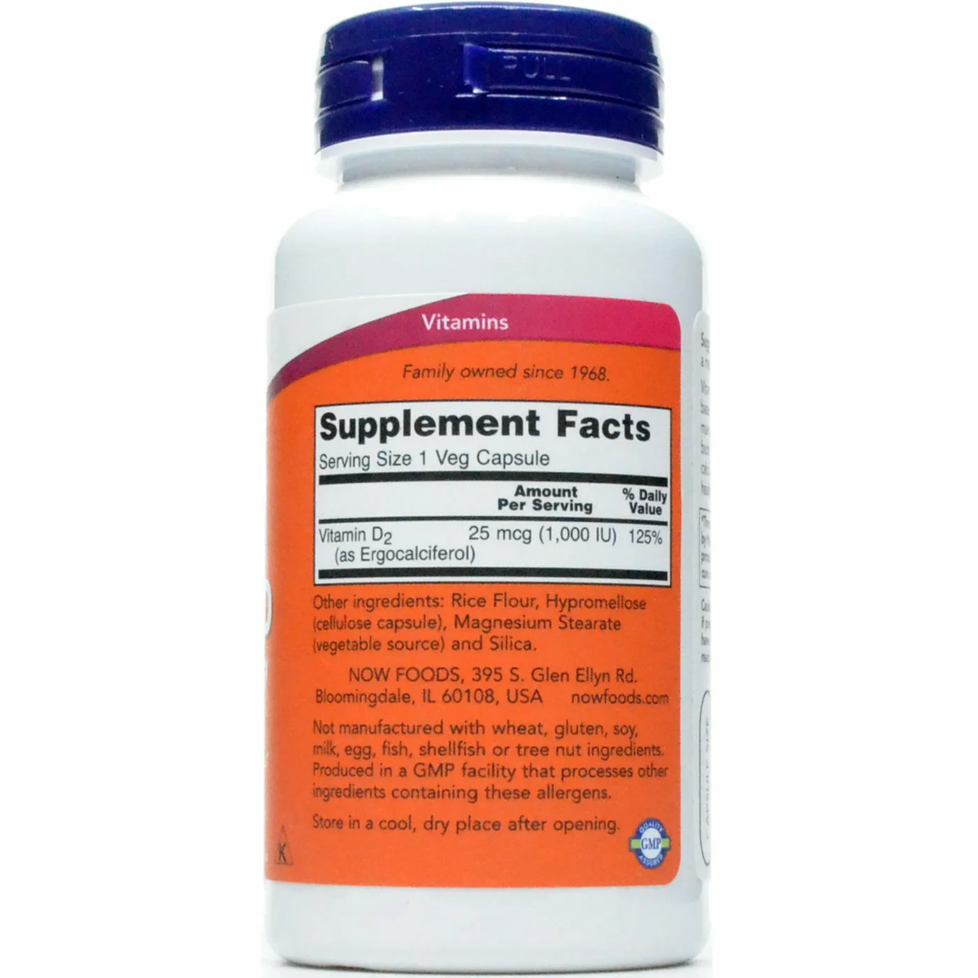 Vitamin D 1000 IU 120 vcaps by NOW