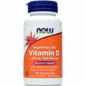 Vitamin D 1000 IU 120 vcaps by NOW
