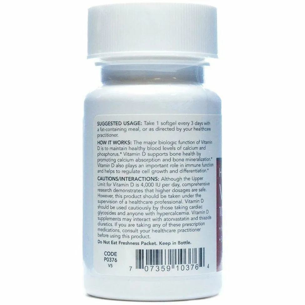 Vitamin D-3 10.000 IU 120 gels by Protocol For Life Balance
