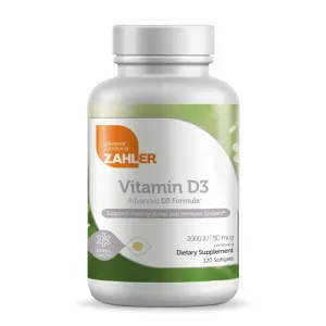 Vitamin D3 2000 IU 120 softgels by Zahler