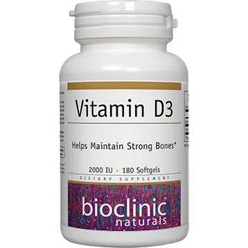 Vitamin D3 2000 IU 180 softgels By Bioclinic Naturals