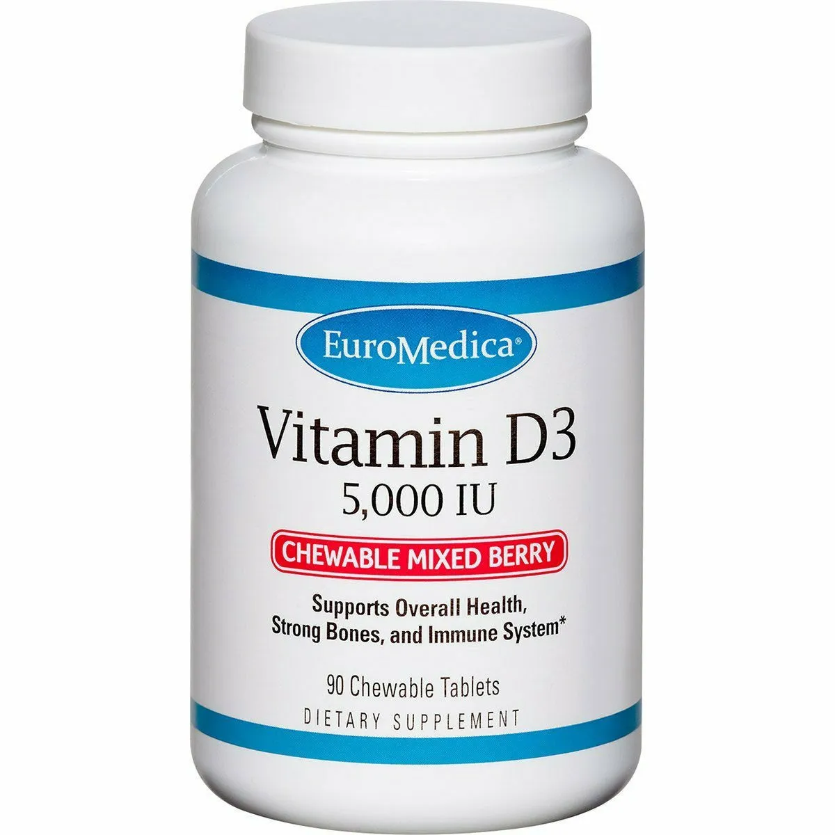 Vitamin D3 5.000 IU Mixed Berry 90 Chews by EuroMedica