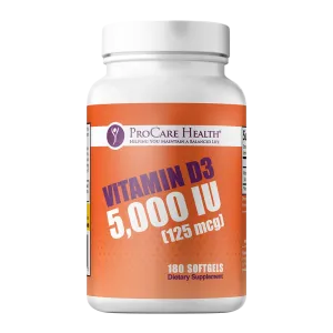 Vitamin D3 | 5.000 IU | Softgel | 180 Count