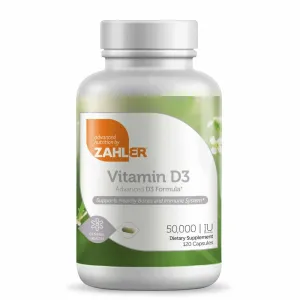 Vitamin D3 50.000 IU 120 caps by Zahler