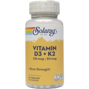 Vitamin D3 & K2 (Soy-Free) 60 vcaps by Solaray