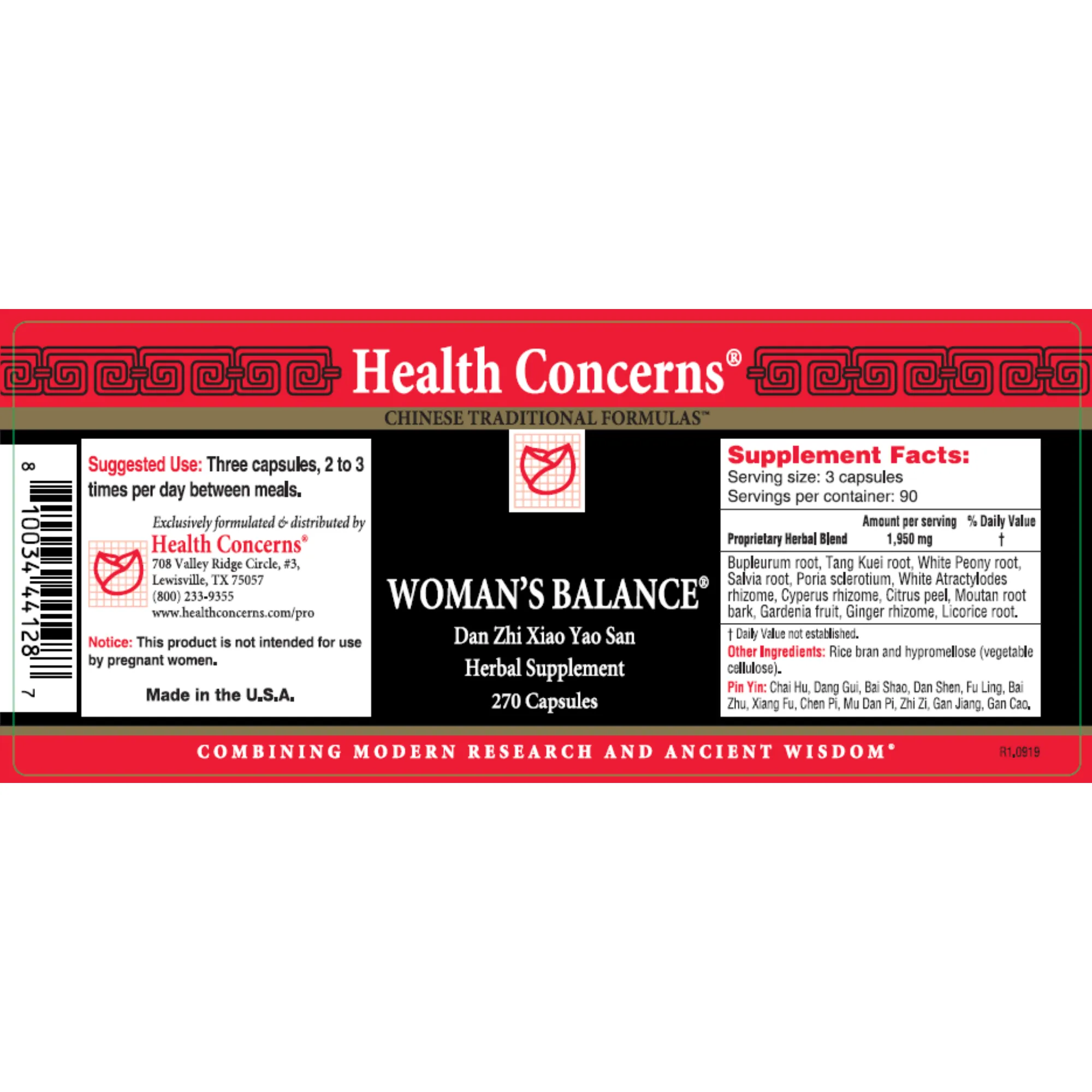 Woman's Balance 270 caps by Health Concerns