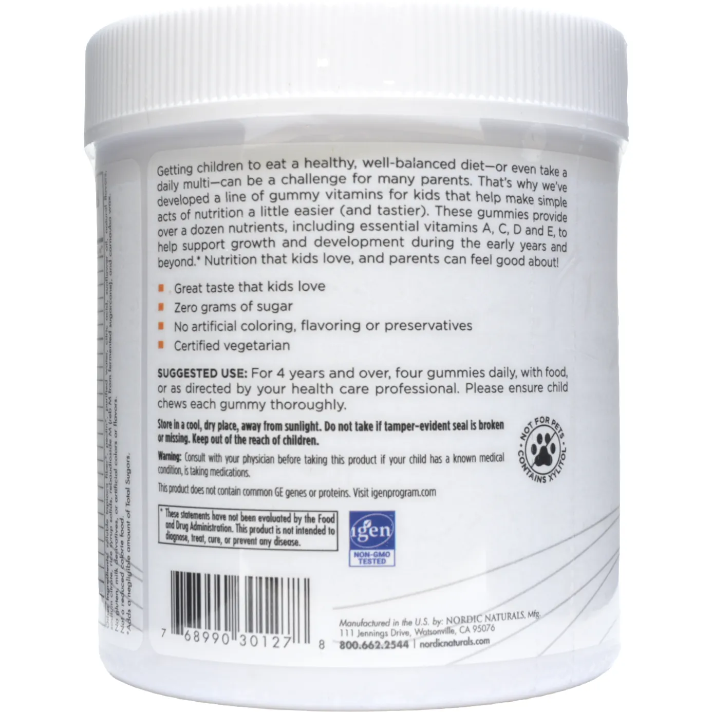 Zero Sugar Kids Multi 120 Gummies by Nordic Naturals