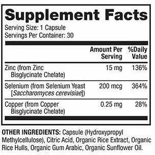 Zinc Plus Selenium 30 caps by Dr. Mercola
